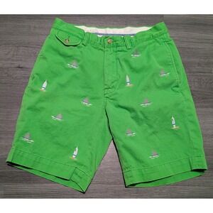 Polo Ralph Lauren Men's Green Shark Fin/Surf Embroidery 5 Pocket Short Size 30x9
